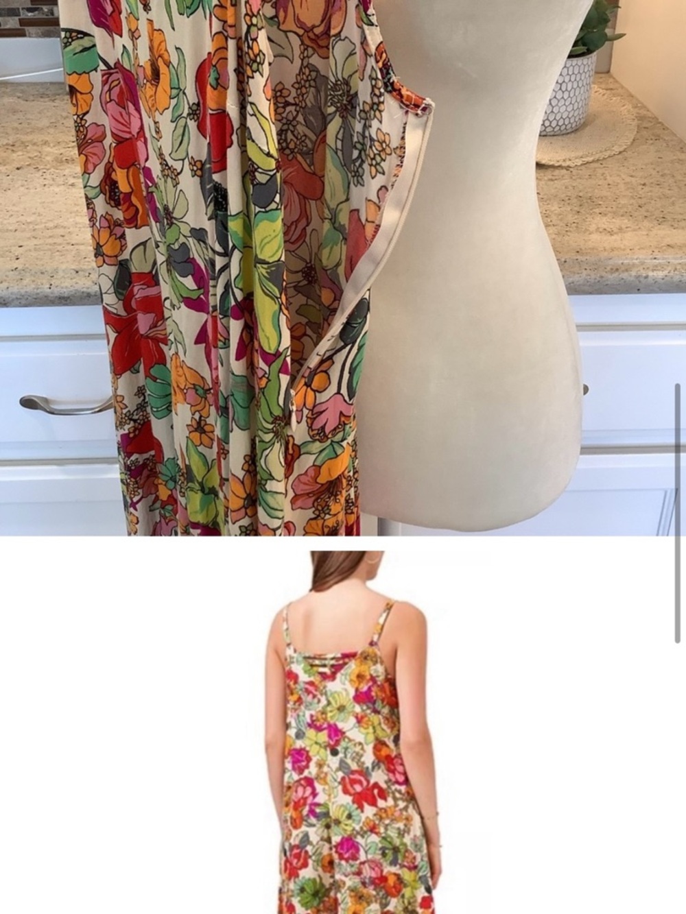 MSK Cream Jumpsuit with Multicolor Floral Print - Picture 6 of 9